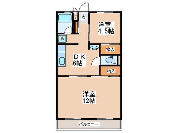 東ノ岡マンションの物件間取画像